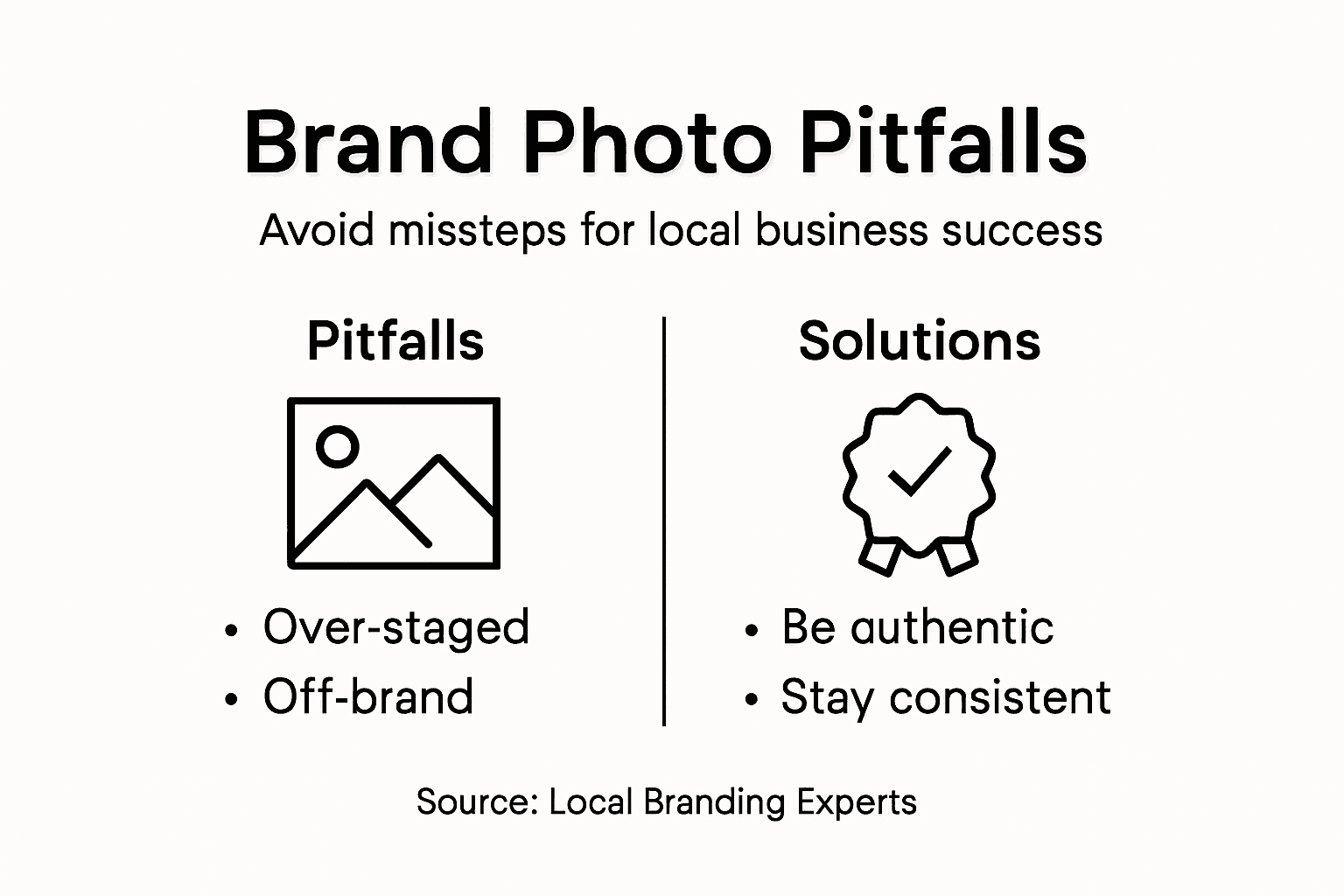 Infographic of photo pitfalls with solutions