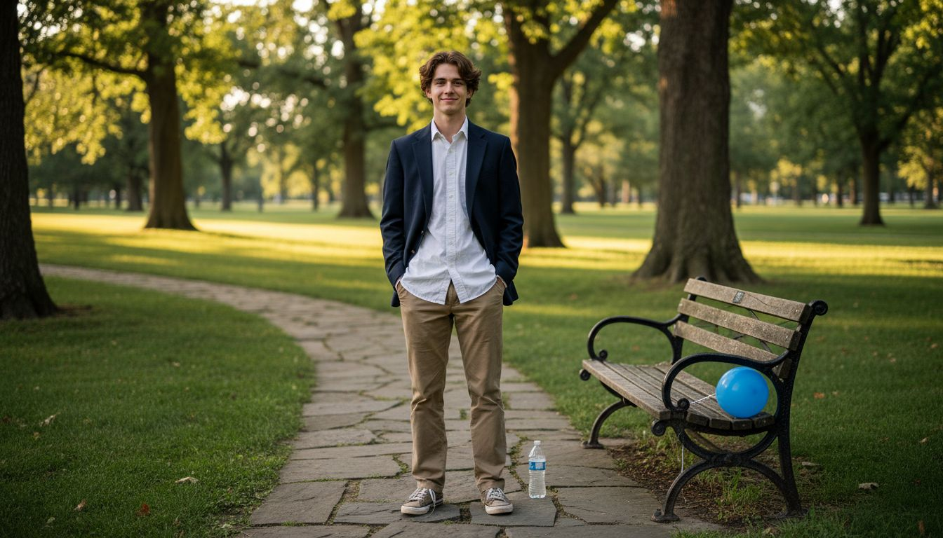 Senior student posing outdoors for photo