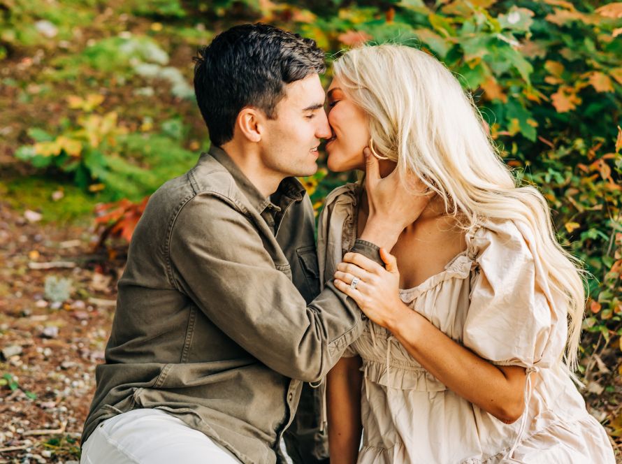 interesting engagement photos in Brookfield, MA